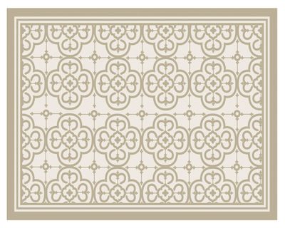 Alfombra de cocina 50x70 cm Flor Árabe arena