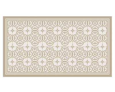 Alfombra de cocina 50x90 cm Flor Árabe arena