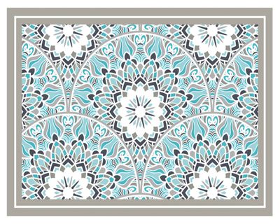 Imagen 1 del producto Alfombra de cocina 50x70 cm Mandala tradicional calipso