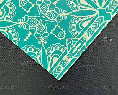 Imagen 2 del producto Alfombra de cocina 50x90 cm Mandala tradicional verde esmeralda