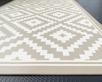 Imagen 2 del producto Alfombra de cocina 50x70 cm Rombos arena