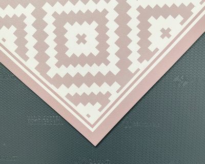 Imagen 2 del producto Alfombra de cocina 40x60 cm Rombos rosado