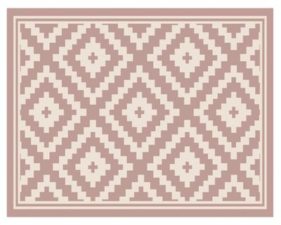 Imagen 1 del producto Alfombra de cocina 40x60 cm Rombos rosado