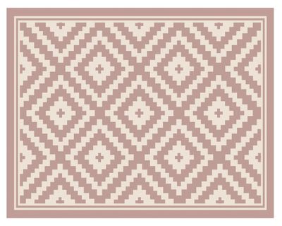 Alfombra de cocina 50x70 cm Rombos rosado