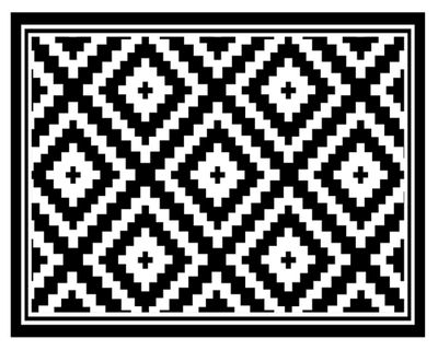 Imagen 1 del producto Alfombra de cocina 40x60 cm Rombos negro