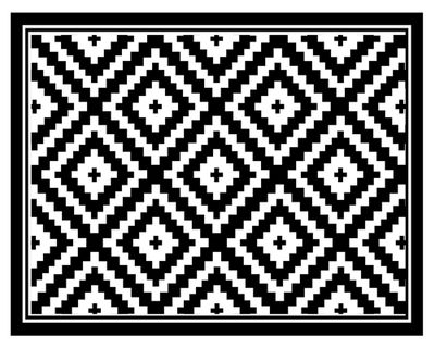 Alfombra de cocina 50x70 cm Rombos negro