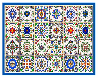 Alfombra de cocina 50x70 cm Baldosa Española diseños