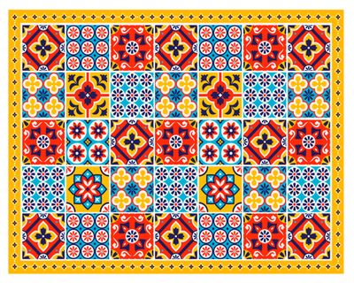 Alfombra de cocina 50x70 cm Baldosa Portuguesa diseños