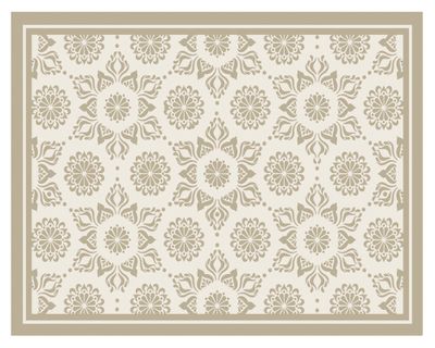 Alfombra de cocina 50x70 cm Flor Indú arena