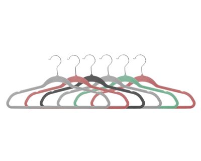 Colgador Terciopelo 6 unidades Cotidiana