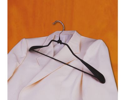 Imagen 2 del producto Colgador antideslizante 42 cm acero y plástico negro