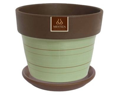 Imagen 2 del producto Plato decorativo 17 cm Morena Natural café Mestiza