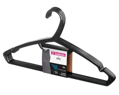 Colgador PR116 5P negro 5 unidades