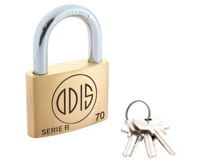 Candado interior bronce sólido 70 mm Línea B