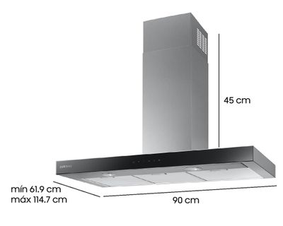 Imagen 2 del producto Campana mural 265W NK36M5070BS gris Samsung