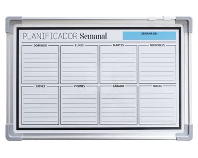 Pizarra magnética 30x45 cm Planificador semanal