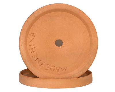 Imagen 2 del producto Macetero con plato Cilindro terracota 18x18x18 cm