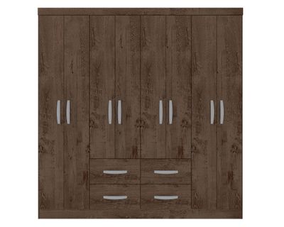 Clóset 8 puertas 4 cajones tabaco 183x40x177 cm