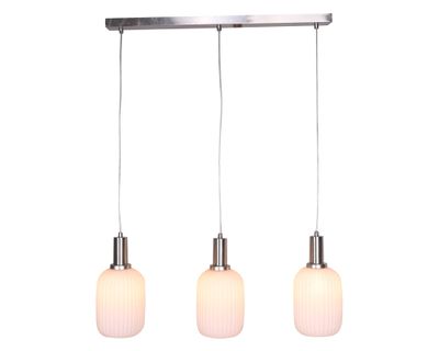 Lámpara colgar 3L E27 acero/vidrio