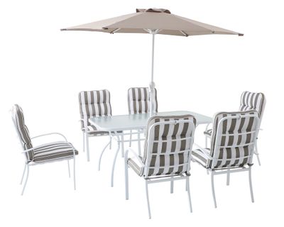 Set comedor + sombrilla 6 personas Prunus