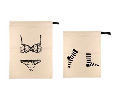 Imagen 1 del producto Set bolsa ropa interior + calcetines tela