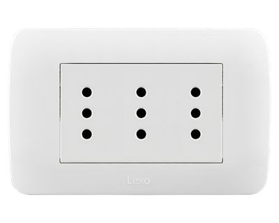 Toma corriente tríplex blanco 10A