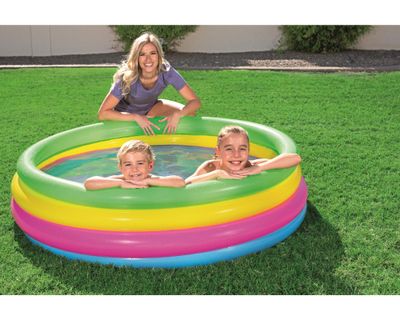 Imagen 2 del producto Piscina inflable 522 litros Anillos multicolor
