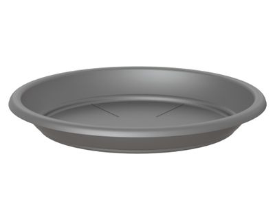 Plato plástico 22 cm antracita Capri