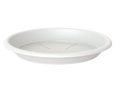 Plato plástico 55 cm Capri blanco