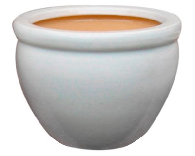 Maceta cerámica Aline M Glossy blanco