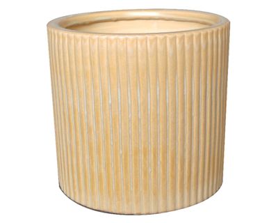 Maceta cerámica Elaine M mostaza