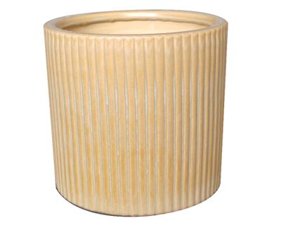 Maceta cerámica Elaine S mostaza