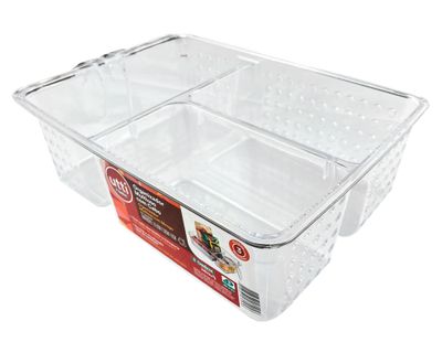 Imagen 2 del producto Organizador de cocina multiuso acrílico 3 divisiones