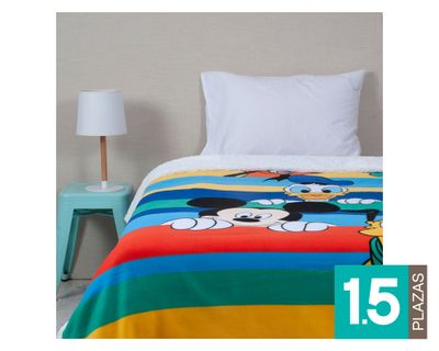 Frazada 1.5 Plazas Mickey Amigos diseño