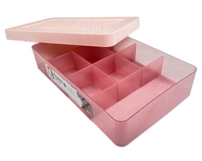 Imagen 2 del producto Caja organizadora joyas rosado 8 divisiones
