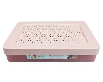 Caja organizadora joyas rosado 8 divisiones