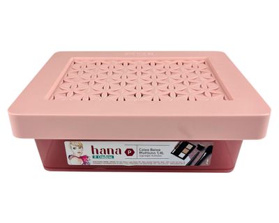 Caja organizadora baja rosado