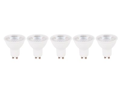 Ampolleta LED 6W GU10 luz fría 5 unidades