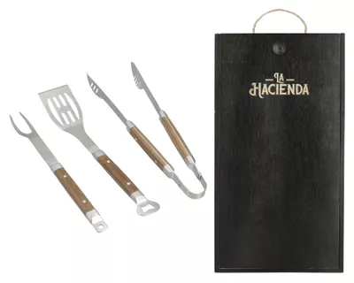 Set utensilio para asado 4 piezas