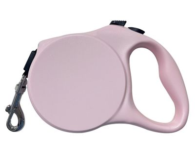 Correa retráctil mascota 5 m rosa