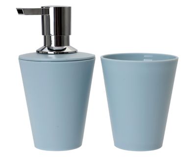Accesorios baño celeste 2 piezas