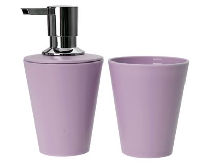 Accesorios baño malva 2 piezas