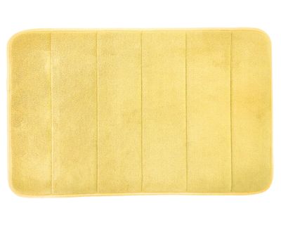 Piso baño Memory foam Liso amarillo 40x60 cm