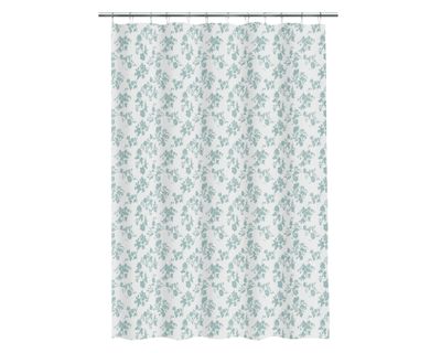 Cortina baño Flor turquesa 180x180 cm