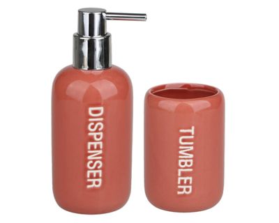 Accesorios baño Letras rojo 2 piezas