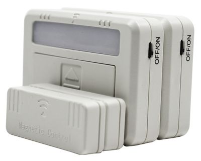 Set 2 luminarias portátiles puertas sin pilas blanco