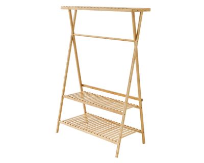Imagen 2 del producto Barra ropa bambú 3 repisas