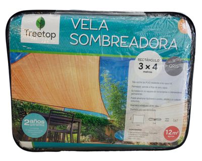 Imagen 2 del producto Vela sombreadora rectangular 300x400 cm gris
