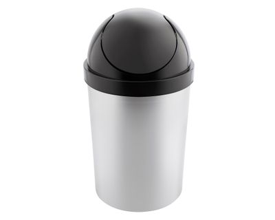 Papelero vaivén 8.5 litros Magaly metalizado/negro