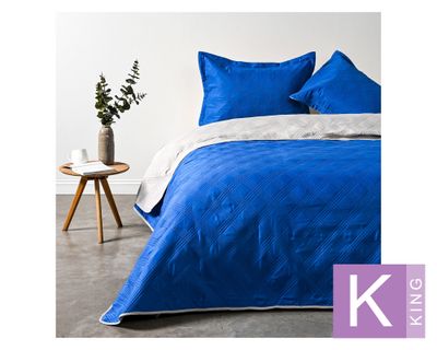 Imagen 1 del producto Quilt King Bicolor cobalto/arena